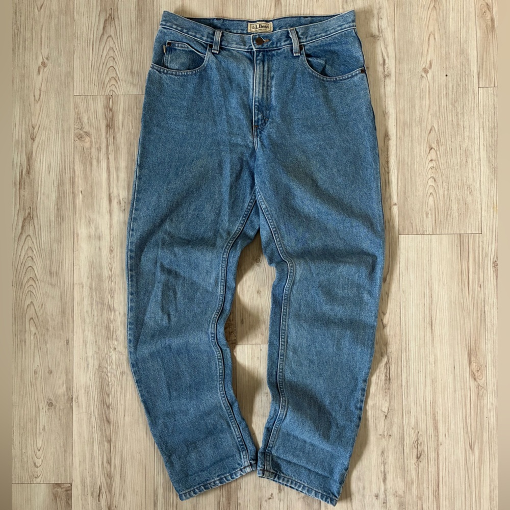 L.L. Bean Classic Fit Men’s 100% Cotton Blue Denim Jeans 34x32